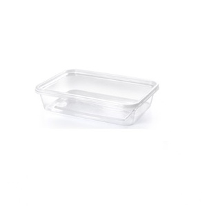 Conteneur de rangement moderne en plastique PP rectangulaire blanc écologique sans BPA de 500 ml, compatible avec le micro-ondes, transparent, pour la cuisine - Product Image 1