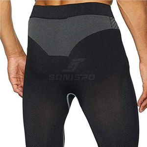 Leggings de Compresión Largos para Hombre SONISPO, Color Sólido, Cintura Elástica, Pantalones Deportivos de Spandex y Nailon - Product Image 5