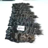 Extensions de cheveux humains indiens non traités, qualité naturelle, ondulations profondes lâches, mèches vierges Remy brutes, cuticules alignées, super ondulations