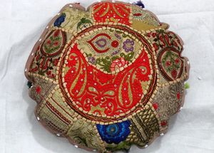 Housse de coussin Vintage vert 100% coton brodé à motif floral Patchwork personnalisable pour la maison hôtel utilisation décorative - Product Image 5