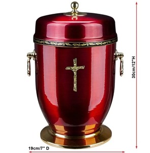 Venta caliente estilo americano personalizado latón cremación urna nuevo diseño Metal funeral suministro al por mayor para cenizas humanas - Product Image 5
