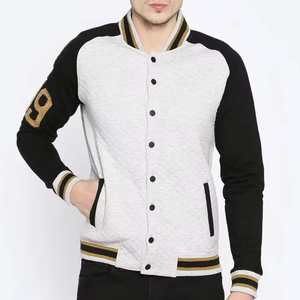 เสื้อแจ็กเก็ตผ้าแคนวาสของผู้ชายเสื้อแจ็กเก็ตผ้าแคนวาสแบบปะต่อเป็นมิตรกับสิ่งแวดล้อมผลิตจากโรงงาน - Product Image 1