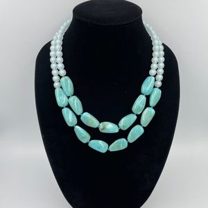 Conjuntos de joyería de cuentas africanas Conjuntos de joyería india de boda nigeriana de múltiples capas Gargantilla de declaración Collar Joyería - Product Image 1