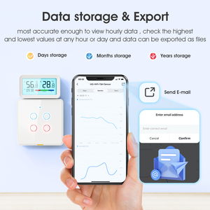 Termohigrómetro Inteligente Tuya, Actualización de Datos de Humedad en Tiempo Real, Calibración Manual, Monitoreo Remoto por Aplicación, Exportación de Historial, <span class=keywords><strong>Correo</strong></span> Electrónico, Blanco - Product Image 5