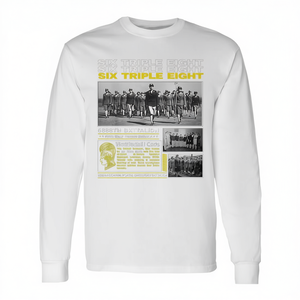 WWII 6888th Battalion Women's Corps เสื้อยืดแขนยาวสีดำเสื้อยืดส่งเสริมการขาย - Product Image 2