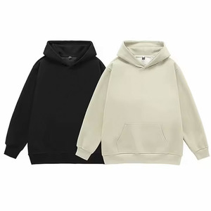 Sudadera con capucha de diseñador de peso pesado para hombre 450gsm algodón Essentials logotipo personalizado sin cuerda suéter liso Streetwear 100% algodón Sudadera con capucha - Product Image 3