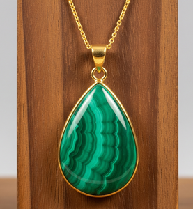 Top Grade Dainty 925 Chaîne En Argent Sterling Bohème Naturel Malachite Forme Ronde Pendentif Guérison Cristal Cadeau De Mode - Product Image 3