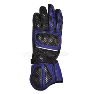 Nouveauté VERITAS SPORTS Gants de course en cuir de vache véritable, à doigts entiers, antidérapants, résistants à l'usure, pour moto 2026 - Product Image 2