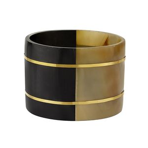 Bracelet en corne naturelle à prix de gros, boutons de manchette, design ange poli, matériau organique écologique, bijoux, accessoire de mode - Product Image 6