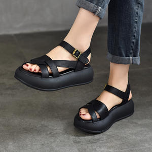 Baskets compensées épaisses pour femmes, à lacets, style décontracté pour le quotidien, la marche et le style urbain tendance - Product Image 3