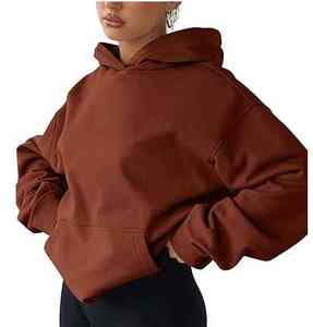 Plus Size Heavy Weight Women <b>Velour</b> Oversize Long Pullover <b>Hoodies</b> Vintage Wash Outdoor Winter Warm Breathable Front Logo - Product Image 6