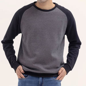 Venta al por mayor sudaderas de algodón pesado para hombres logotipo personalizado liso cuello redondo liso teñido sudaderas - Product Image 4