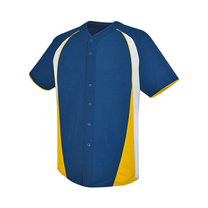 เสื้อเบสบอล OEM Pro Custom แบบขายส่ง ผ้าโพลีเอสเตอร์แห้งเร็ว ติดกระดุม  ปักชื่อและหมายเลข บริการจัดส่งรวดเร็ว - Product Image 4