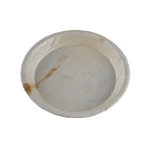 Assiette à dîner biodégradable de haute qualité assiettes jetables rondes profondes en feuilles de palmier pour la fête de mariage - Product Image 1