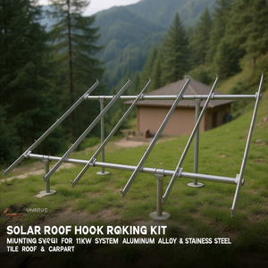 Solar Roof Hook <b>Racking</b> Kit for 11kW <b>System</b> Aluminum Alloy & Stainless Steel Tile Roof & Carport - Product Image 3