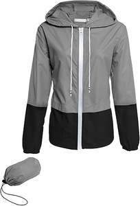 Femmes épais imperméable automne longue veste universitaire enduit compressible extérieur à capuche coupe-vent fermeture à glissière Logo avant - Product Image 4