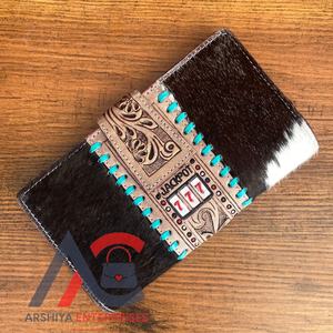 กระเป๋าสตางค์ยาวแบบยาวสำหรับผู้หญิงกระเป๋าคลัทช์หนังแท้แบบตะวันตกใช้เดินทางได้ทุกวัน - Product Image 1