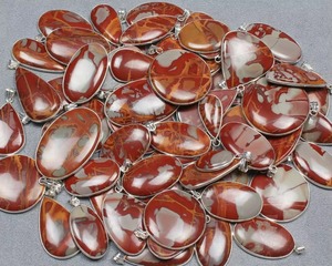 Lot en vrac haut poli ovale lunette ensemble 925 argent Sterling plaqué classique pendentif à breloque femmes/unisexe bijoux de fête de mariage - Product Image 2