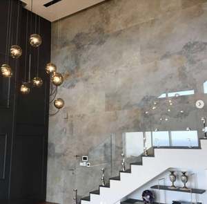 แผ่นไม้อัดหินชนวนแบบยืดหยุ่นโปร่งแสงสีดำ100% บล็อกบางสำหรับการใช้งานภายนอก - Product Image 3