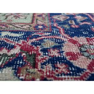 Alfombras de Lana Anudadas a Mano de Estilo Vintage, Diseño Rectangular Abstracto con Medallón Rosa y Morado para Sala de Estar o Pasillo, Pae-2293 - Product Image 3