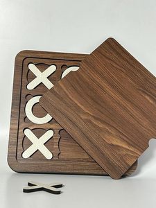Jeu de Tic Tac Toe en Bois Rustique Apportant une Touche Naturelle Chaleureuse à la Décoration Intérieure des Salons et des Bureaux - Product Image 5