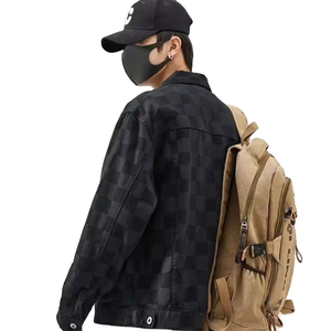 Veste en jean vintage pour homme avec logo personnalisé, vêtements d'hiver, style délavé, imperméable, écologique, jeans en gros - Product Image 3