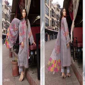 Marca Charizma, Salwar Kameez de Algodón Estampado de Lujo para Mujer, Dupatta de Chifón, Diseños Modernos, Estilo Indio/Pakistaní - Product Image 2