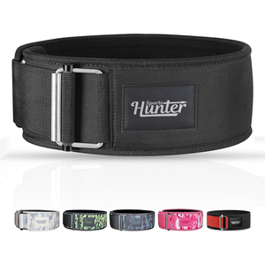 เข็มขัดยกน้ำหนักแบบปรับได้เข็มขัดไนลอนไนลอนสำหรับฝึกเพาะกายออกกำลังกายยิมแบบล็อคตัวเอง - Product Image 1