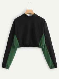 Sudaderas con Capucha y Cuello Alto para Mujer, Invierno, Cierre Corto, Transpirables, Forradas de Felpa, con Estampado, para Adultos - Product Image 2