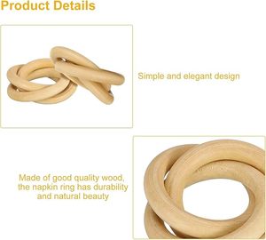 Wooden Napkin <b>Ring</b> Exclusive Indian Christmas Table Decor for Wedding Parties <b>Circle</b> Table Napkin <b>Ring</b> - Product Image 6