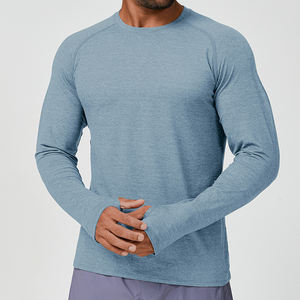 เสื้อยืดแขนยาวผู้ชาย สกรีนโลโก้ได้ เนื้อผ้านุ่ม แห้งไว เหมาะสำหรับออกกำลังกาย ยืดหยุ่นได้ - Product Image 5