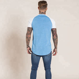 Camiseta Raglán Personalizada para Hombre, Color de Contraste, Manga Corta, Deportiva, Informal, Cuello Redondo, Ajustada, con Logotipo - Product Image 2