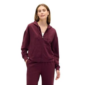 Sweat à capuche zippé de haute qualité pour femmes Sweat-shirt en polaire doux et confortable pour un usage quotidien Nouveau style de haut pour femmes avec logo personnalisé - Product Image 4