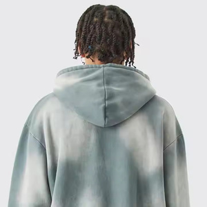 2025 personnalisé hommes surdimensionné sweat à capuche zippé hiver OEM ODM personnalisations avec teint uni de haute qualité - Product Image 4