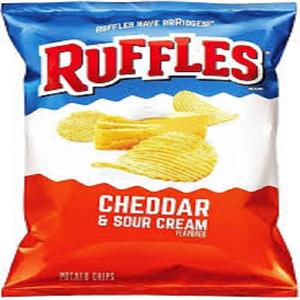 Ruffles Lays Chips Onion <b>Yogurt</b> Flavor Cheddar Cheese Sour Cream Flavor 82g Exotic Snacks - Product Image 1