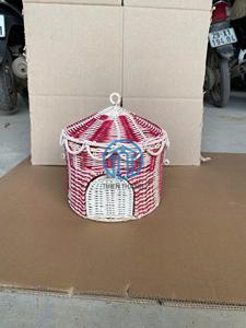 ตะกร้าสานรูปเต็นท์ละครสัตว์ทำด้วยมือสำหรับเด็กกล่องเก็บของเล่นหวายแฮนด์เมดและของตกแต่งสถานรับเลี้ยงเด็ก - Product Image 2