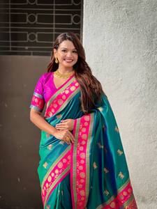 Nouvelle arrivée du fabricant, sari indien de créateur, vêtements de fête pour femmes, sari en soie douce fantaisie, longueur de 5,5 mètres, qualité d'exportation - Product Image 2