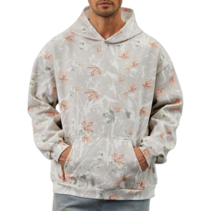 Sudadera con Capucha Estampado Camuflaje Selva, Holgada y Cómoda para Hombre - Product Image 1