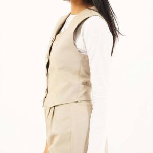 Vente en gros de veste en duvet sans manches d'hiver pour femmes avec logo personnalisé nouvelle veste d'hiver respirante à motif écossais à la mode - Product Image 6