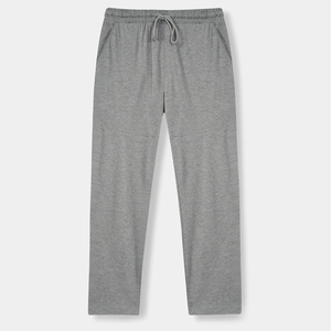 100% haute qualité hommes décontracté pantalon droit personnalisable respirant taille élastique léger couleur gris tissu Interlock - Product Image 1