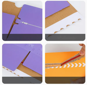 Logo della scatola di cartone ondulato riciclabile personalizzato stampato per la spedizione della parrucca in movimento con laminazione opaca - Product Image 4