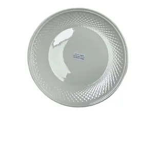 Ceramic Couple Plate, White Color, W 28.1 x H 3.3, MC-DTV11, High Quality A Couple's Commitment Plate, Made in Vietnam