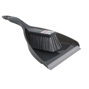 Juego de mini escoba y recogedor de plástico duradero con mango corto y cerdas para limpieza del hogar - Product Image 1