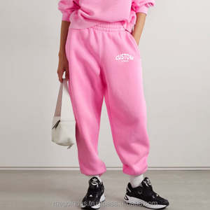 OEM prix de gros survêtement pour filles en coton épais taille haute lâche décontracté polaire jogging costume vierge femmes jogging survêtement - Product Image 2