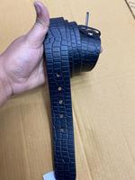 Ceinture pour homme en cuir véritable Croc avec épingle pour boucle Ceinture d'affaires réversible double face OEM/ODM double face rotative