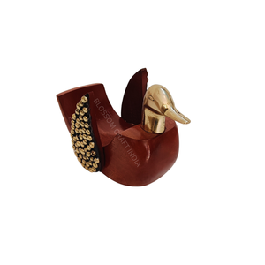 Juego de 4 Posavasos de Madera de Sheesham con Diseño Único de Cisne y Pato, Hechos a Mano, para Té, Café, Agua y Vasos - Product Image 5