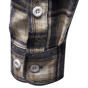 Chemises en flanelle de qualité supérieure en polyester et coton, manches longues, design personnalisé 2026, chemises pour hommes - Product Image 6