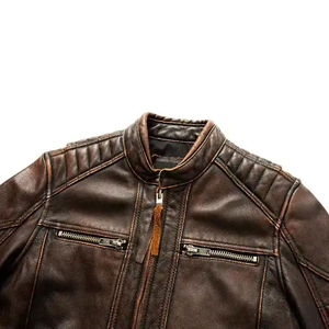 แจ็คเก็ตหนังสำหรับผู้ชายแจ็คเก็ตหนังแท้สำหรับผู้ชายแจ็คเก็ตหนังแท้สำหรับฤดูหนาว - Product Image 6