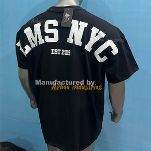 เสื้อยืดผู้ชายแขนสั้นพิมพ์ลายโลโก้ตามสั่งเสื้อยืดธรรมดาทรงหลวมโอเวอร์ไซส์ OEM heavyweight - Product Image 1