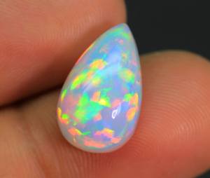 Incroyable pierre précieuse d'opale éthiopienne en forme de poire gemmes d'opale en vrac Welo Galaxy Fire Ethiopian Opal Cabochon au prix de gros - Product Image 5